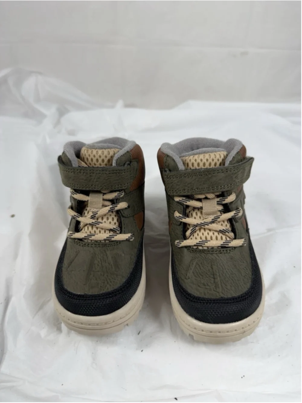 CARTER'S ILKER HIKING ANKLE BOOTS SZ 7M BROWN OLIVE LITTLE BOYS